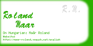 roland maar business card